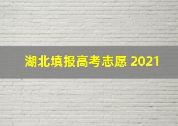 湖北填报高考志愿 2021